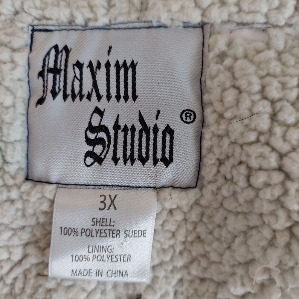 🆕 ⭐️5/$30-NWT blue sherpa and faux suede, 3xl - Picture 5 of 8